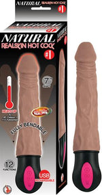 Natural Realskin Hot Cock #1 Brown Realistic Vibrator