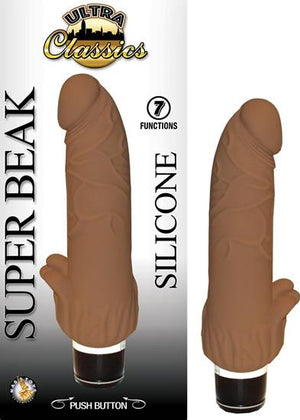 Ultra Classics Super Beak Brown Vibrating Dildo