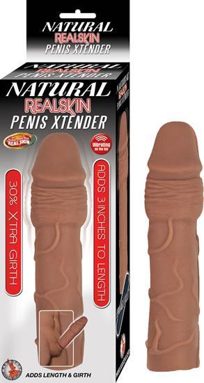 Natural Realskin Penis Xtender Brown Extension