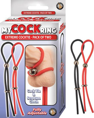 My Cockring Extreme Cocktie 2 Pack Black & Red