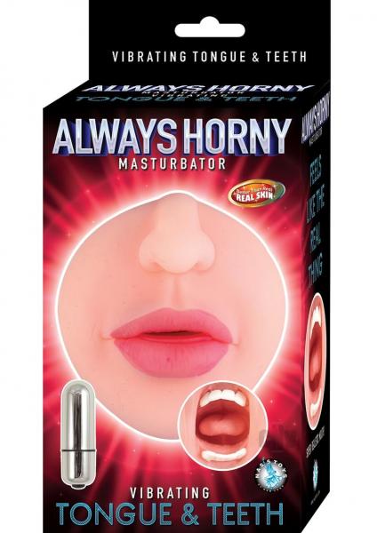 Always Horny Masturbator Vibrating Teeth & Tongue Beige