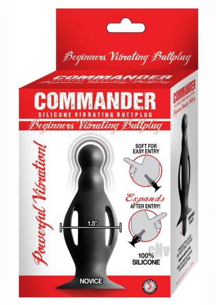 Commander Beginners Vibrating Butt Plug Black