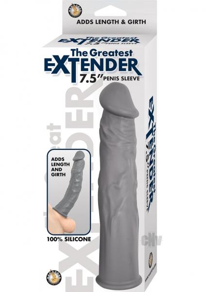 The Greatest Extender Penis Sleeve 7.5 Inches Gray