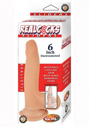 Realcocks Sliders 6 Inches Uncircumcised Beige Dildo