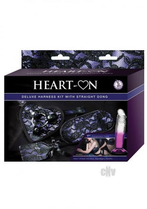 Heart On Deluxe Harness Kit With Straight Dong Purple