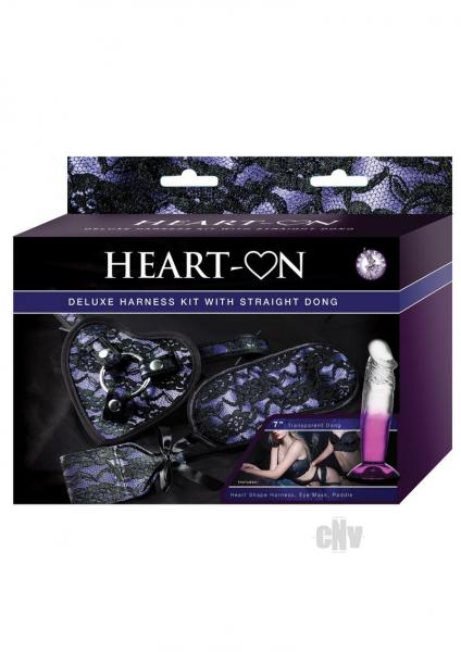 Heart On Deluxe Harness Kit With Straight Dong Purple