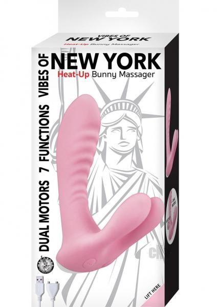 Vibes Of New York Heat Up Bunny Massager Pink