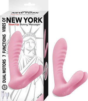 Vibes Of New York Heat Up Bunny Massager Pink