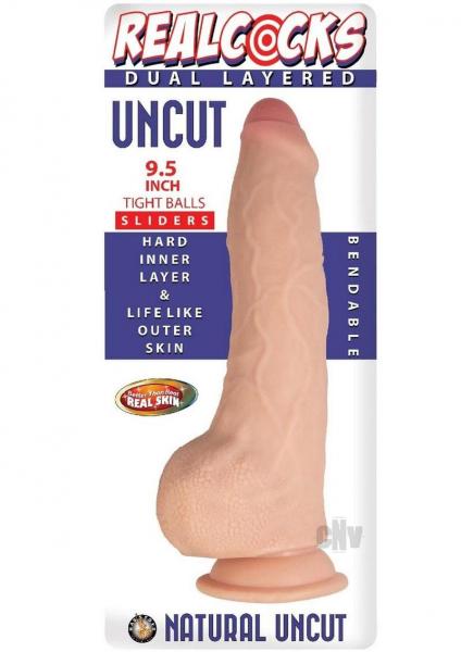 Realcocks Dual Layer Uncut Balls 9.5 Wht