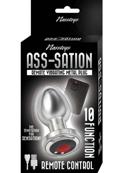 Ass Sation Remote Vibe Metal Plug Silver