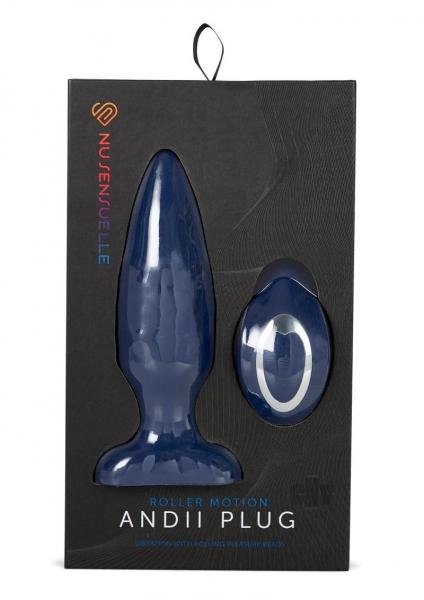 Sensuelle Andii Plug W/Roller Navy Blue