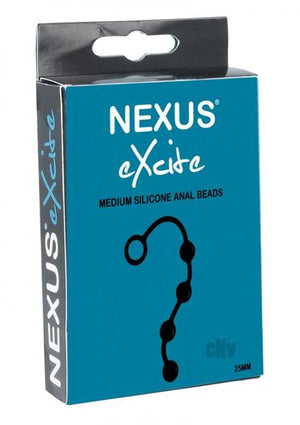 Nexus Excite Anal Beads Silicone Medium Black