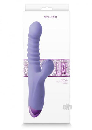 Luxe Nova Thrusting & Throbbing Stimulator Purple