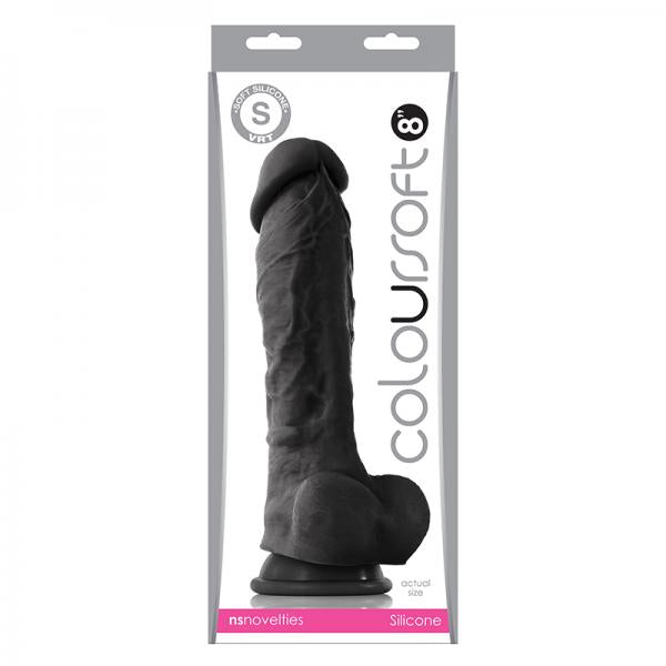 Coloursoft 8 Inches Soft Dildo Black