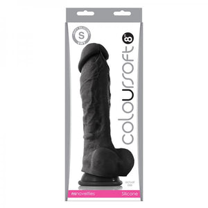 Coloursoft 8 Inches Soft Dildo Black