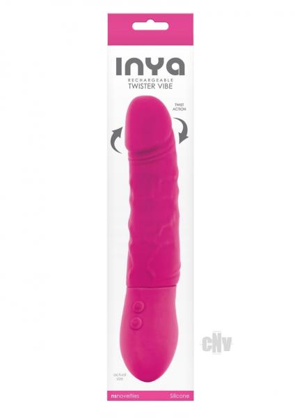 Inya Twister Pink Realistic Vibrating Dildo