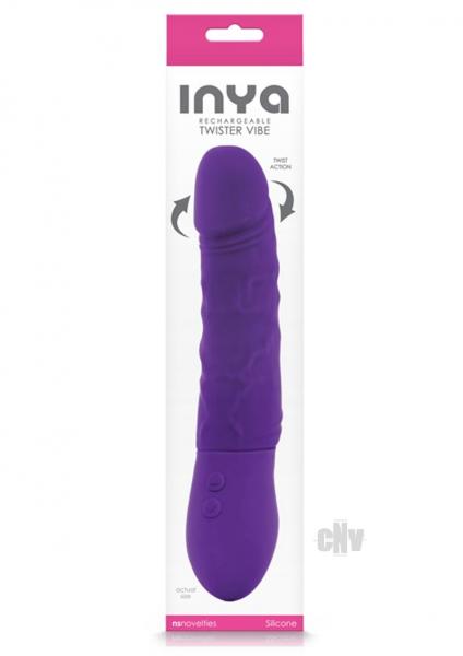 Inya Twister Purple Realistic Vibrating Dildo