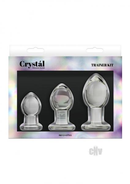 Crystal Glass Anal Trainer Kit Clear