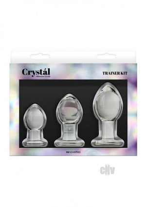 Crystal Glass Anal Trainer Kit Clear