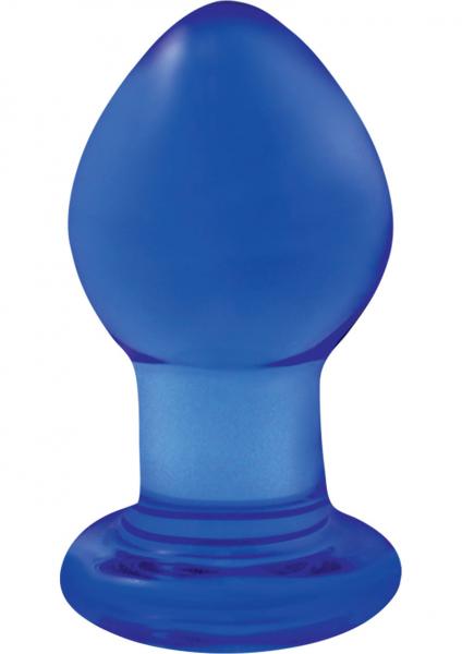 Crystal Premium Glass Plug Blue Small