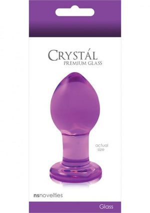 Crystal Premium Glass Plug Medium Purple