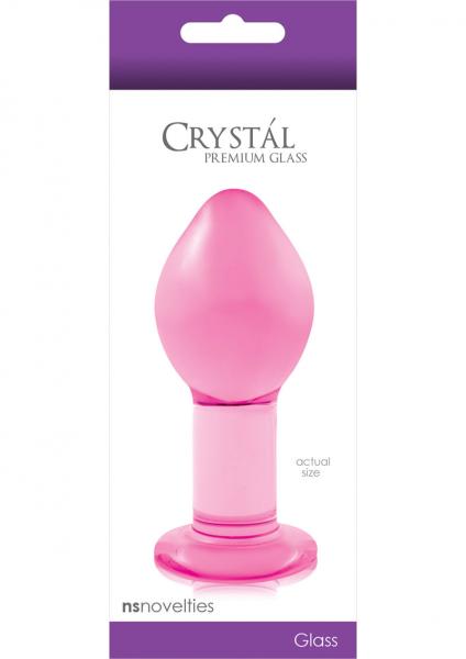 Crystal Premium Glass Plug Large Pink