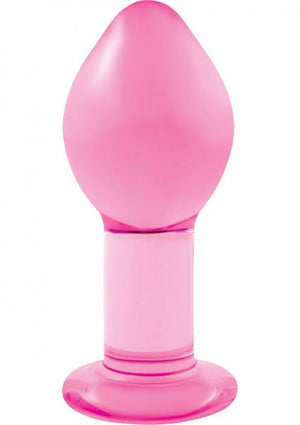 Crystal Premium Glass Plug Large Pink