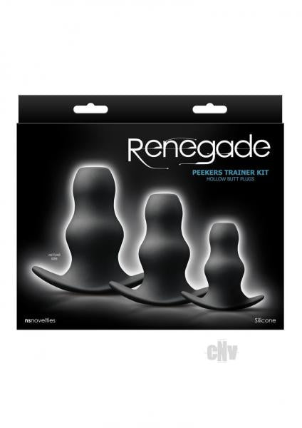 Renegade Peeker Kit Black Hollow Butt Plugs