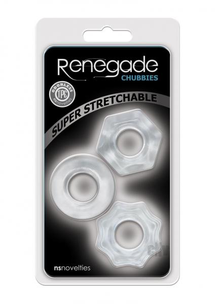 Renegade Chubbies 3 Pack Cock Rings Clear