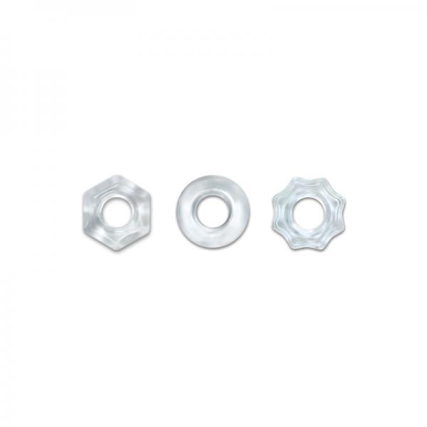 Renegade Chubbies 3 Pack Cock Rings Clear