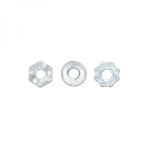 Renegade Chubbies 3 Pack Cock Rings Clear