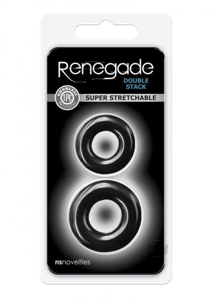 Renegade Double Stack Black Cock Rings