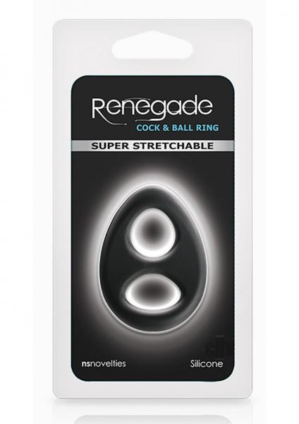 Renegade Romeo Soft Cock & Ball Ring Black