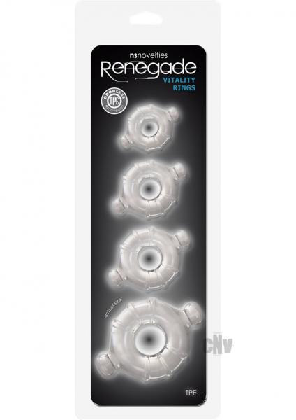 Renegade Vitality Rings Clear 4 Pack