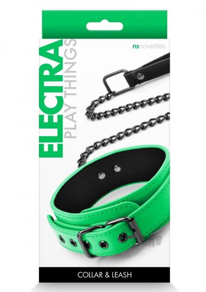 Electra Play Things Collar/Leash Green