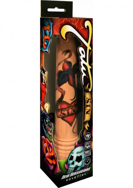 Tatu Sin Vibrator With Original Tattoo Art Design Waterproof