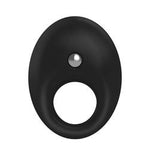 Ovo B5 Silicone Cock Ring Waterproof Black And Chrome