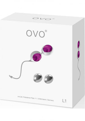 Ovo L1 Silicone Love Balls White And Light Violet