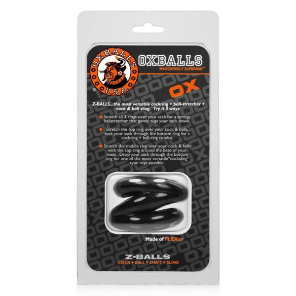 Z Balls Z Shaped Ballstretcher Cockring Black