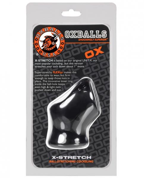 Oxballs Unit X Stretch Cock Ring, Ball Stretcher Black