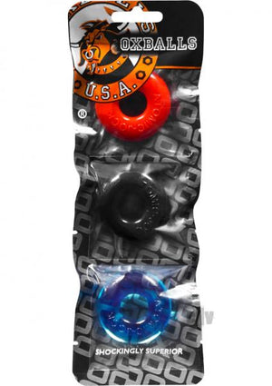 Ringer 3 Pack Do Nut 1 Cock Rings Multi Color