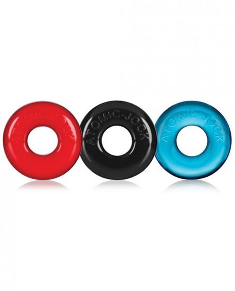 Ringer 3 Pack Do Nut 1 Cock Rings Multi Color