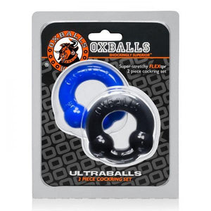 Oxballs Ultraballs 2 Pack Cock Ring Black, Police Blue