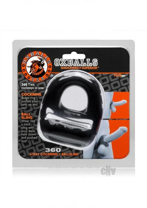 Oxballs 360 2 Way Cockring & Ballsling Black