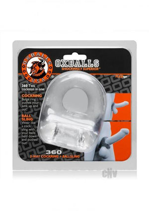 Oxballs 360 2 Way Cockring & Ballsling Clear