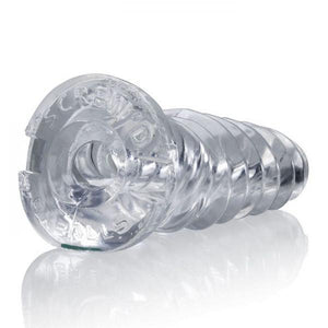 Oxballs Screw'd, Super Squish Corkscrew Jackoff Toy, Clear