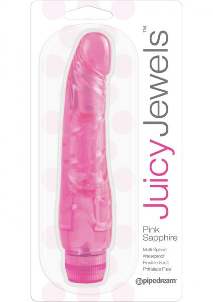 Juicy Jewels Pink Sapphire Vibrator Waterproof Pink