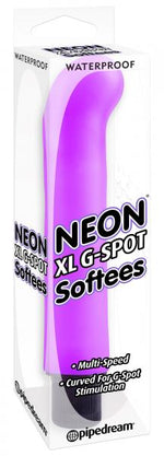 Neon Xl G Spot Softees Purple Vibrator