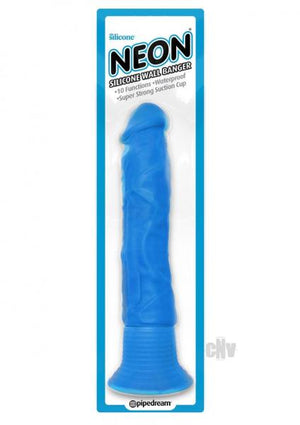 Neon Luv Touch Wall Banger Blue Vibrating Dildo