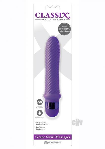 Classix Grape Swirl Massager Purple Vibrator